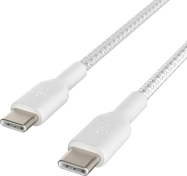 LIGHTNING TO USB A CABLE 1M 2PK WHITE PVC
