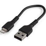 LIGHTNING TO USB-A CABLE 15CM/6INCH (BLACK)